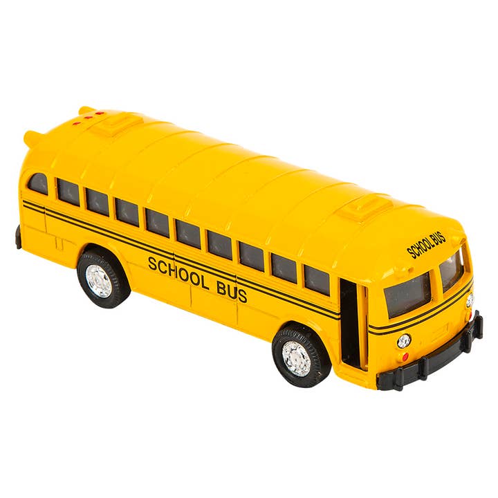 The Toy Network - Wholesale Toy Car/Truck - Kids - 5" Diecast Pull Back Classic School Bus 12/Display2