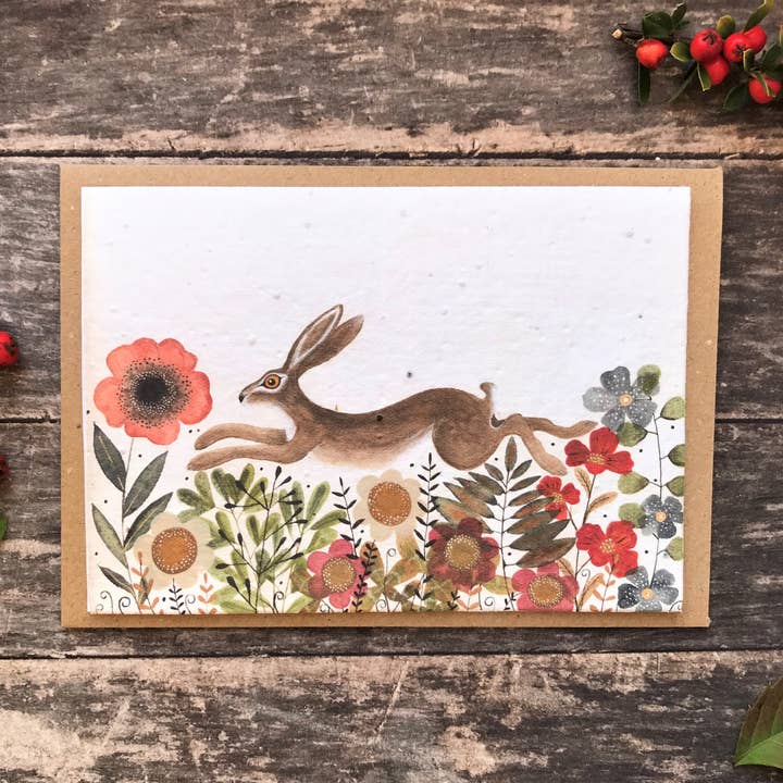 Erika's Whimsical Art – wholesale Birthday card – Plantable Seed Paper Birthday Card, Blank Inside2