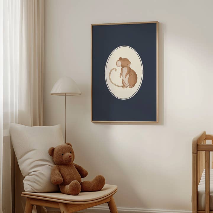 Mouse Woodland Animal Art Print for wholesale by Paperly Creative Co