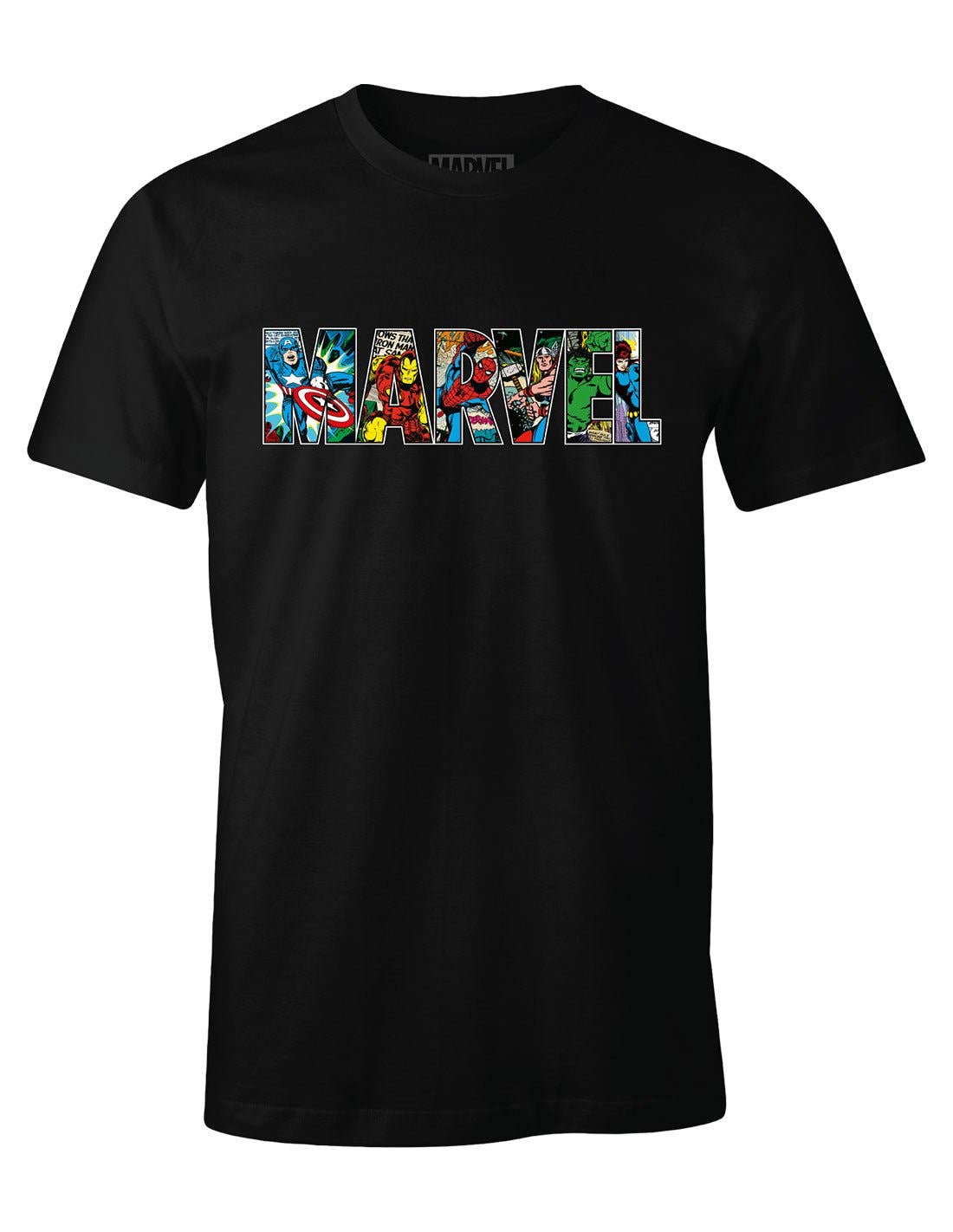 Schwarz Marvel Logo T-Shirt – Marvel Group für den Großhandel auf Faire1