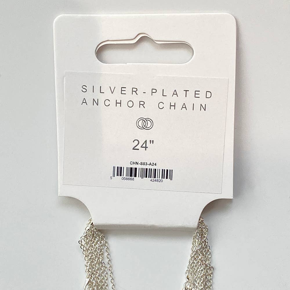 VIE - Wholesale Link & Chain Necklace - Silver-Plated Chains, Pack of 1011