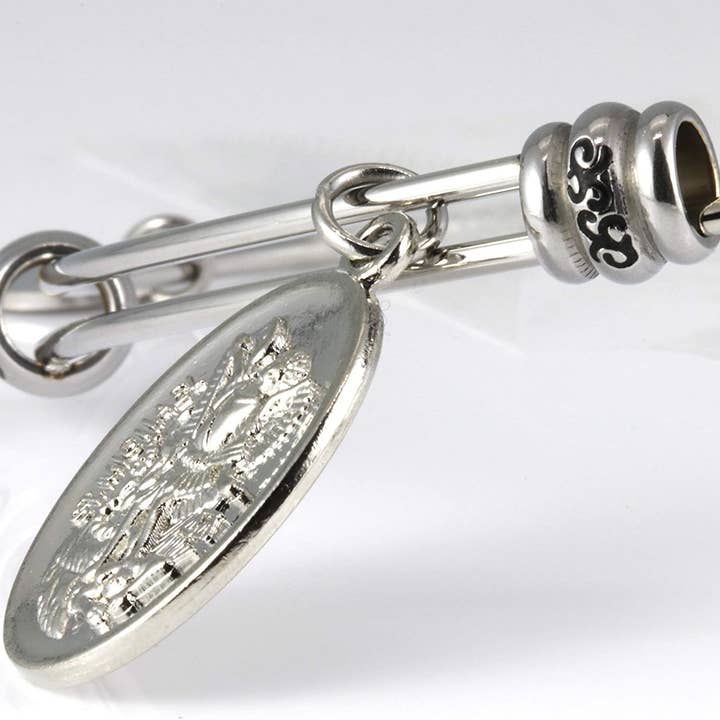 Dave The Bunny – Großhandel Armband mit Charms/Anhängern – Erzengel Michael | Schutzarmbänder für Frauen Edelstahl St. Michael Armreif mit religiösem Schmuck für Frauen von St. Michael oder San Miguel Arcangel Schutzarmband für Männer und Frauen3