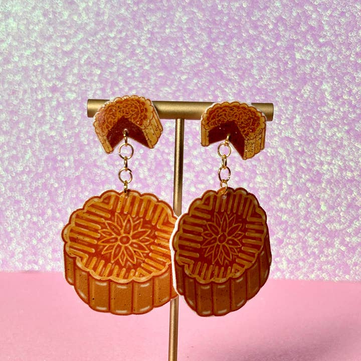 Divine Feminine Finds - Wholesale Dangle Earrings - Mooncake Stud Earrings1