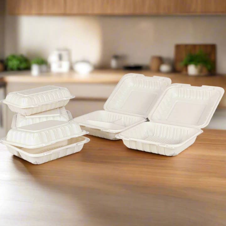 GW Restaurant Supplies - Wholesale Food storage container - White Food Restaurant Take out Boxes 3 Compartment, 150 Ct