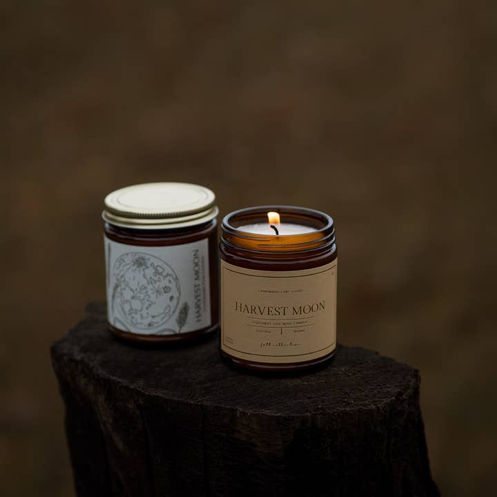 Landmark Fine Goods - Wholesale Jar/Filled Candle - Fall Candle - Harvest Moon Luxe Label 3