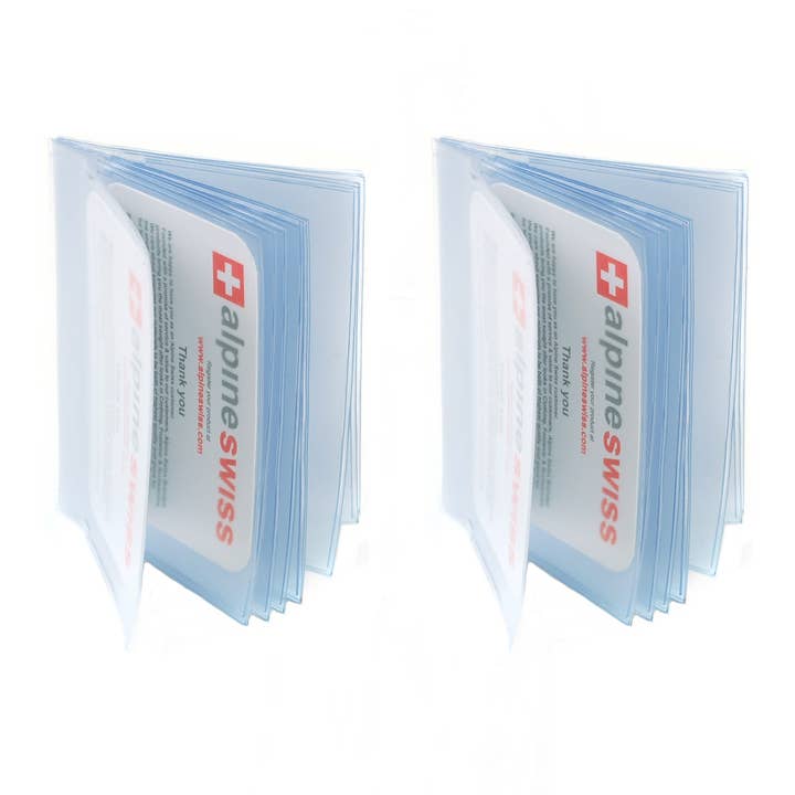 SET OF 2 Clear Plastic Wallet Inserts 12 Pages Picture Card for wholesale on Faire