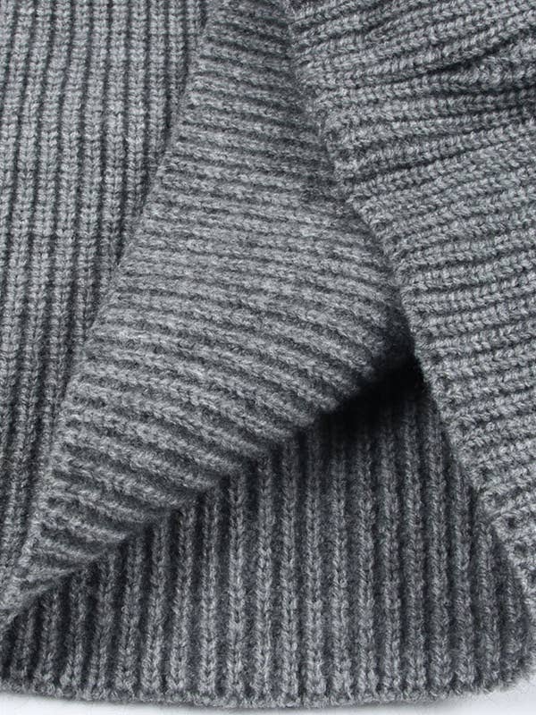 HIDDENBRAND - Wholesale Dress - Women's - Round-Necked Panelled Long-Sleeved Knitted Dress15