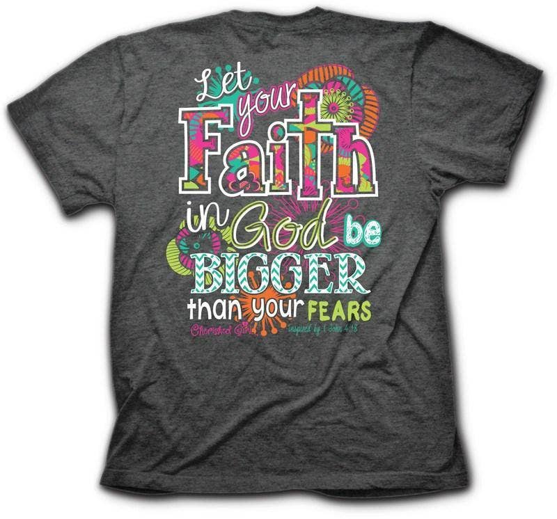 Charcoal Heather Cherished Girl Womens T-Shirt Big Faith for wholesale on Faire