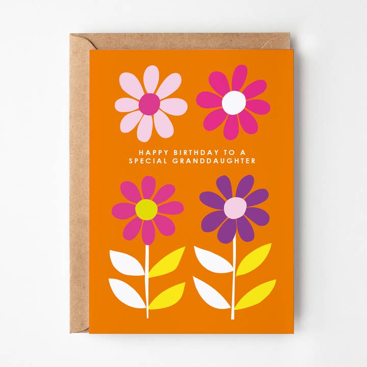 Carte de vœux florale pour petite-fille pour la vente par Happy Street