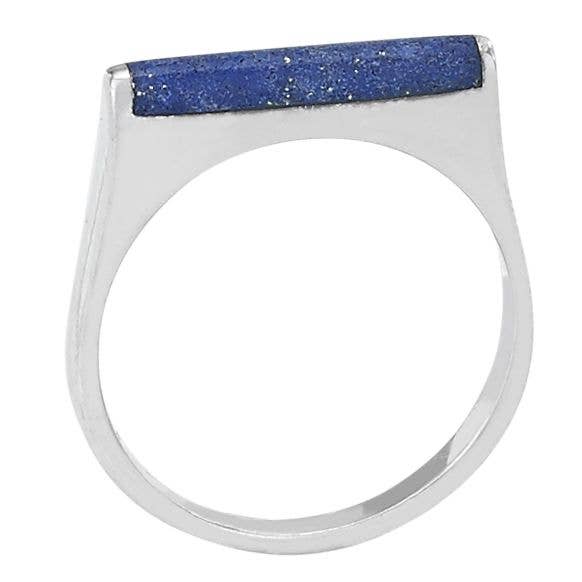Lapis Lazuli Bar Ring for wholesale by Tiger Mountain Jewelry