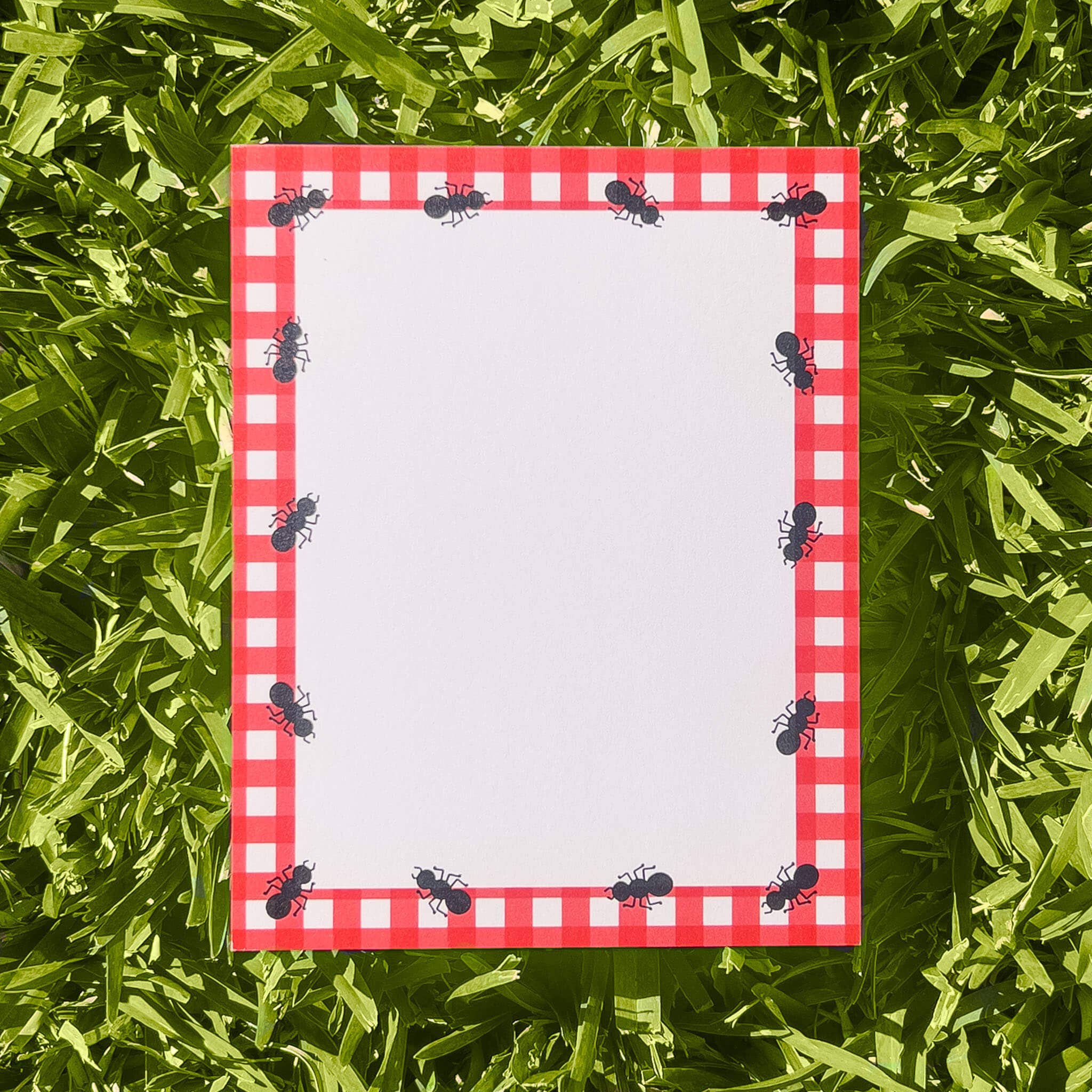 No Yeah For Sure - Wholesale Notepad - Ants Picnic Gingham Mini Notepad | Pocket Memo Pad1