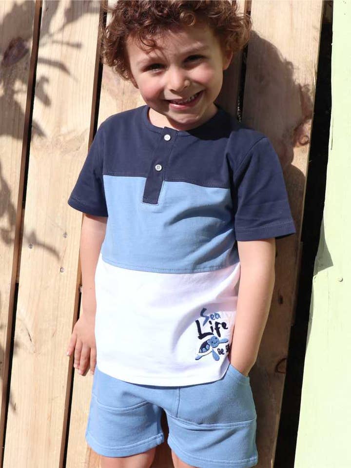 "Blue Sea" korte broek voor wholesale door Be Silly Kids