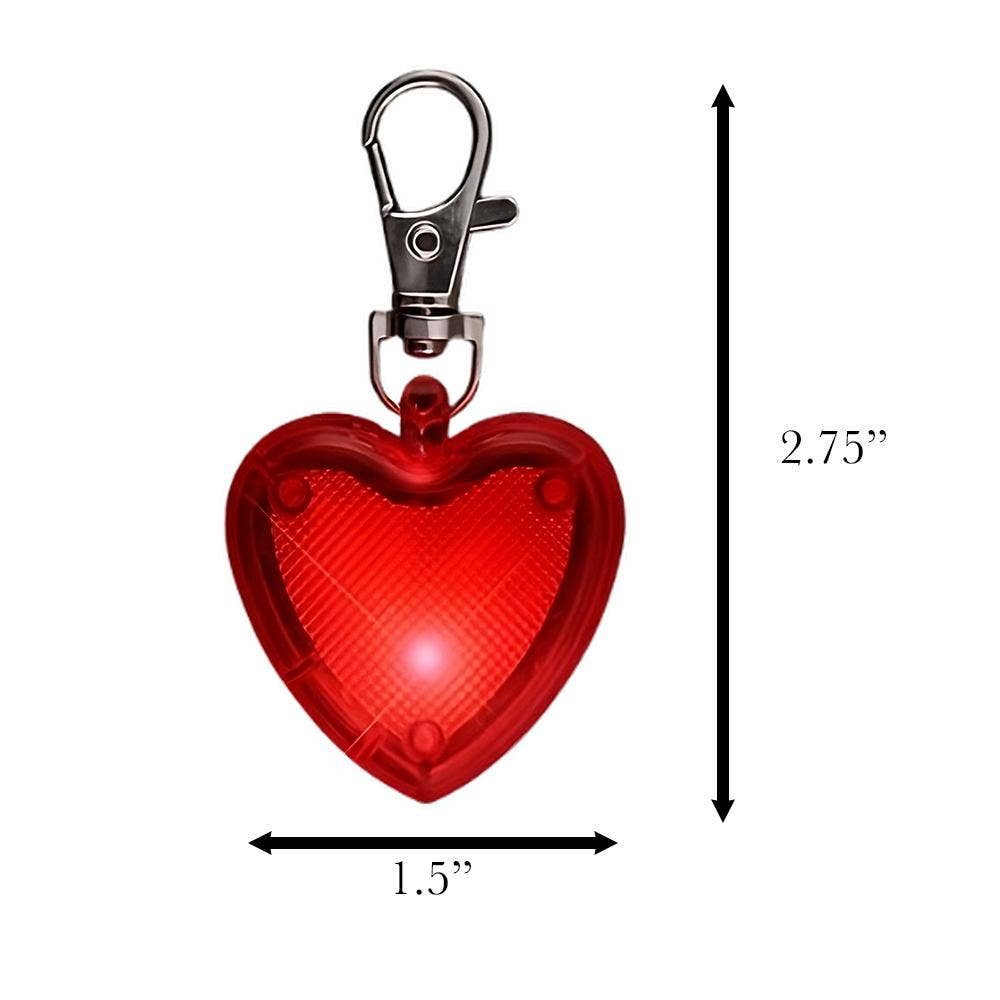 Blinkee.com, LLC - Venta al por mayor Llavero - Unisex - Juego de llaveros de emergencia Red Heart Safety con linterna3