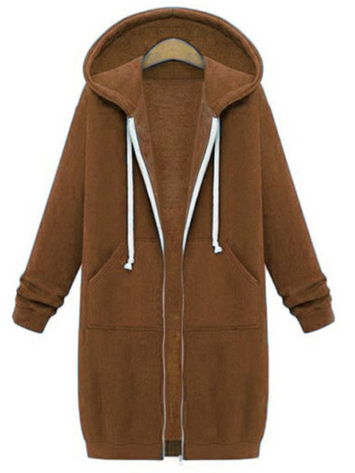 safistyle - Wholesale Coat - Women's - Hooded Long-Sleeve Mid-Length Coat5