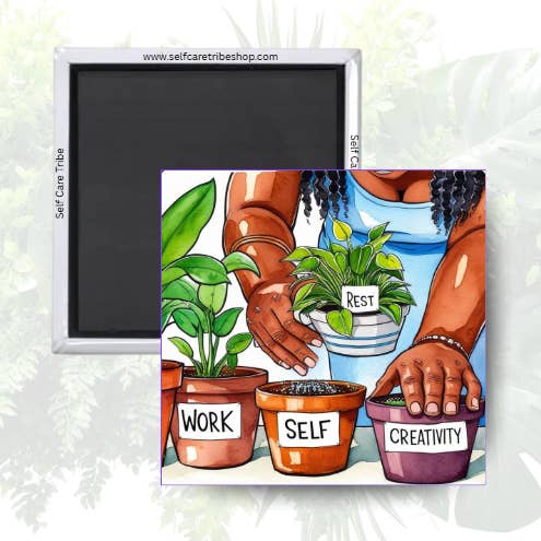 Planting Myself Magnet for wholesale by Self Care Tribe