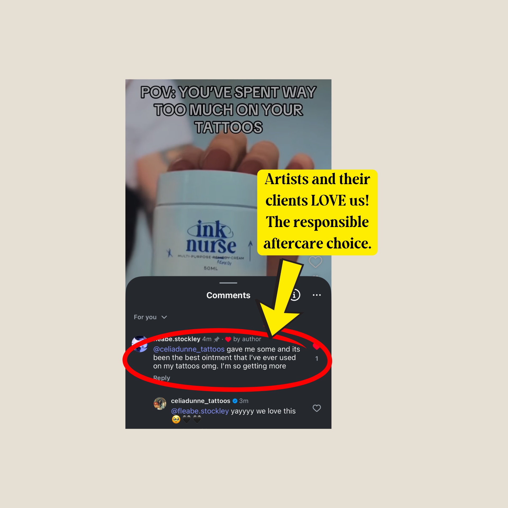 Ink Nurse – Großhandel Tattoo-Salbe/-Pflege – 100 ml Tinte Pflegecreme für Tätowierungen (Tattoo-Nachsorge)16