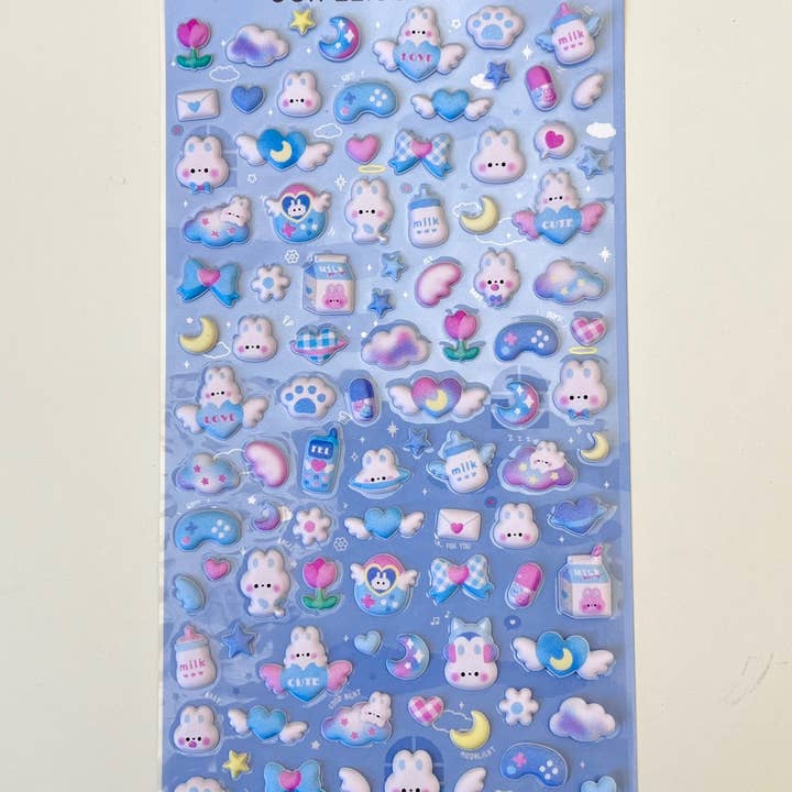 BCmini - Wholesale Sticker - 11023 Tiny Animal Food Court Puffy Assorted Stickers-126