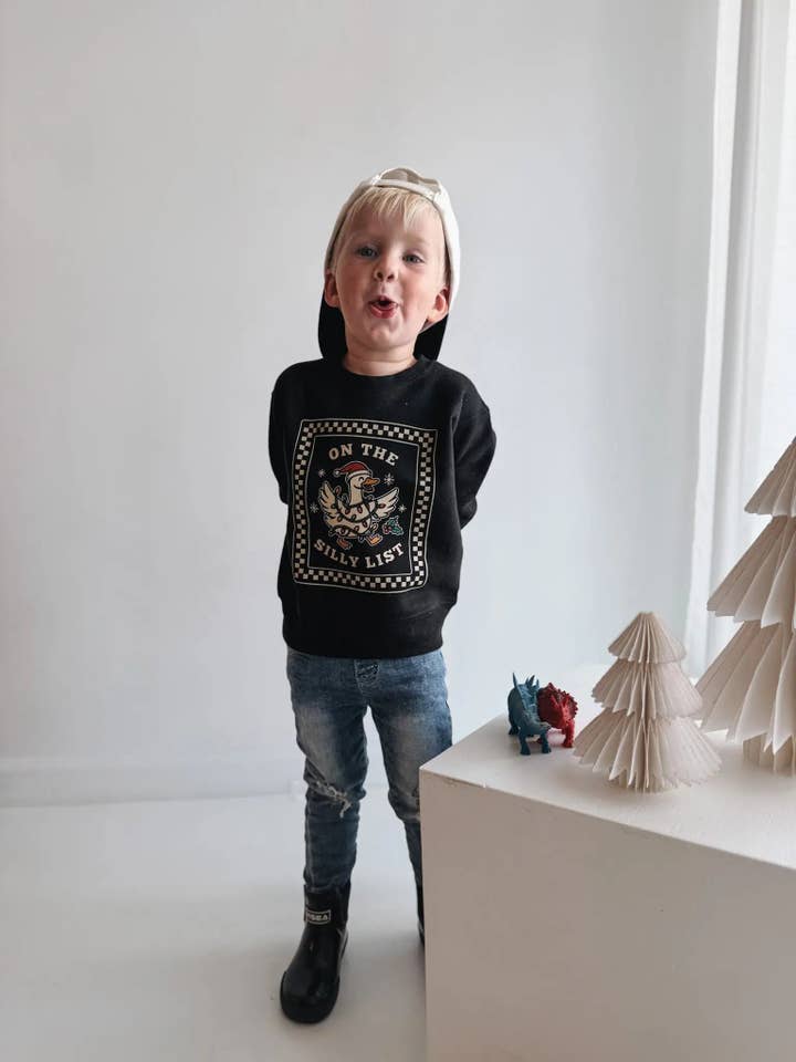 Raising Brave - Wholesale Sweatshirt - Kids - On the Silly List Crewneck- Toddler Sweatshirt2