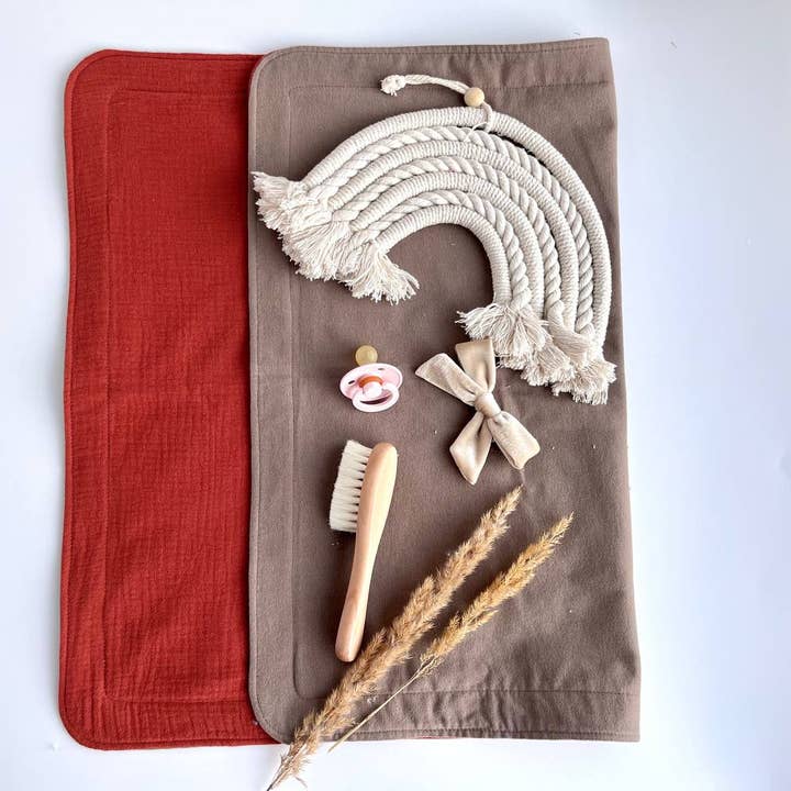 Baby Muslin Diaper Changing Pad 1 piece - Ginger for wholesale by Pastel Baby