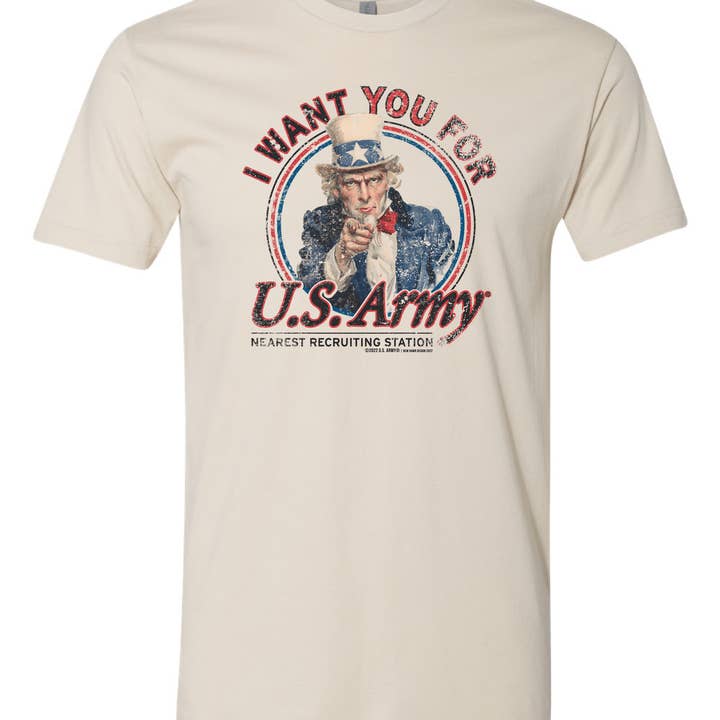 U.S. Army® Uncle Sam | I want YOU Historical War Poster Tee | Officially Licensed for wholesale by www.sweetvintagetees.com
