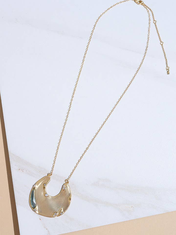 Pendente Invertido Meia Lua por atacado de Rare Matters Jewelry