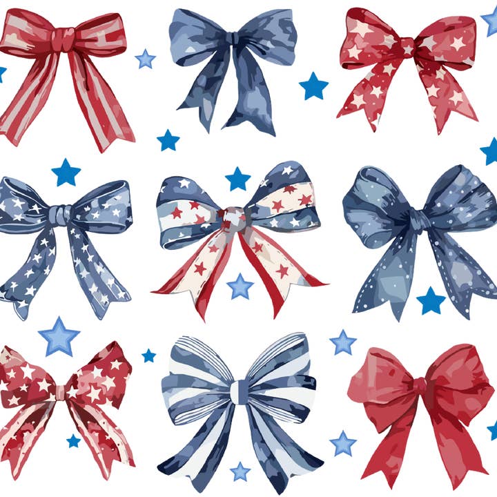 USA Bow Coquette DTF Transfer for wholesale by M2B Designs