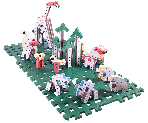 BAKOBA - Vendita all'ingrosso Set di costruzioni - Bambini - Base di costruzione, piastre di gommapiuma per area gioco, 4 pezzi2