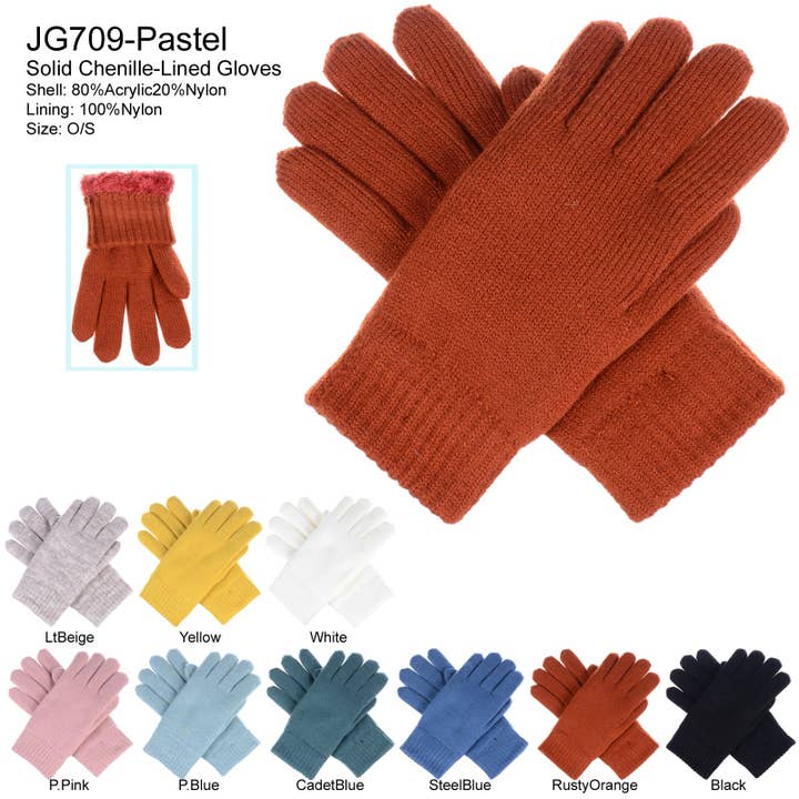 JG709P - Ett dussin Ladies Toasty Warm Glove i enfärgad färg för wholesale av Jasper Trading LLC