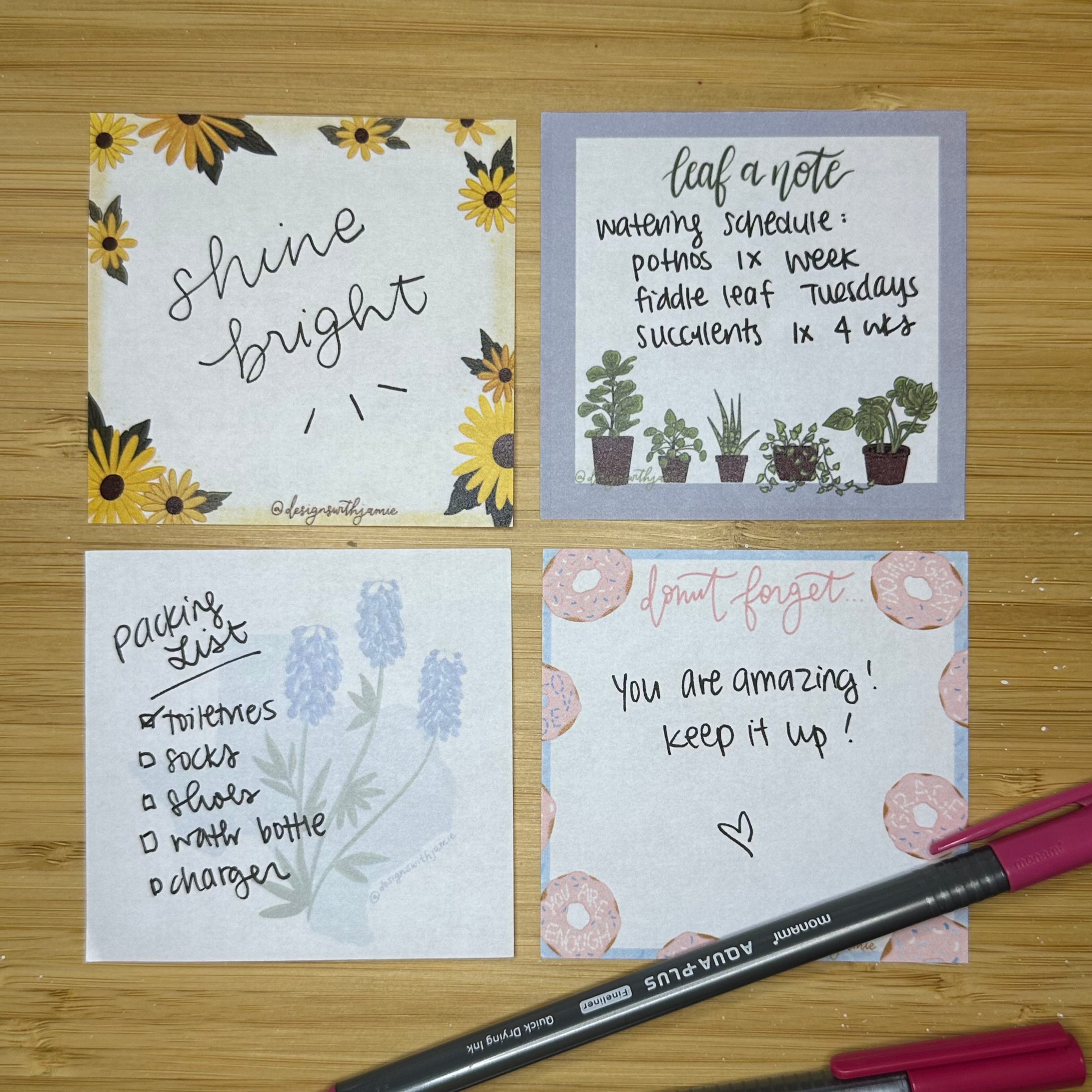 Designs with Jamie - Wholesale Sticky Notes - Sunflower Sticky Notes3