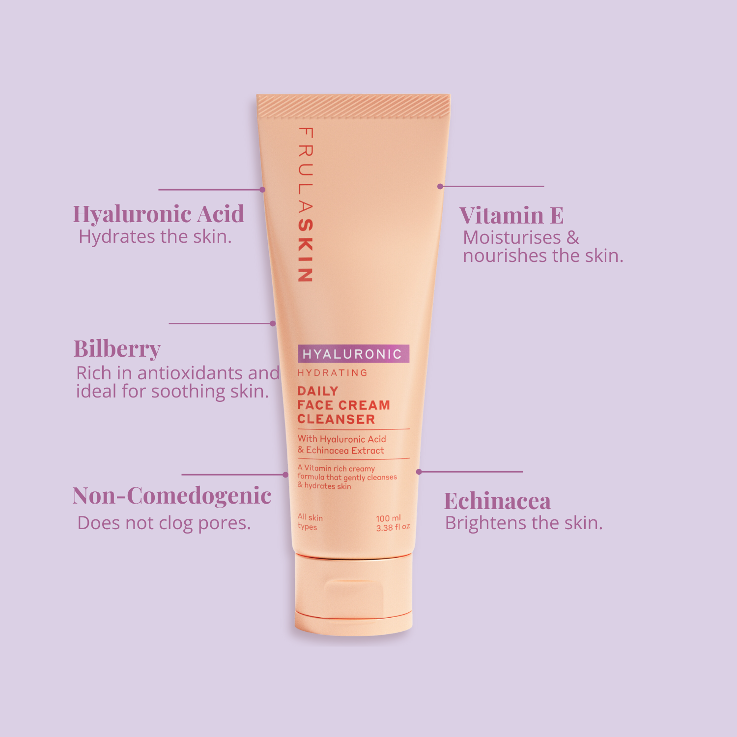 FRULA BEAUTY (The Clean Beauty Company Limited) - Wholesale Facial Cleanser - Frula - Hyaluronic Cream Cleanser1