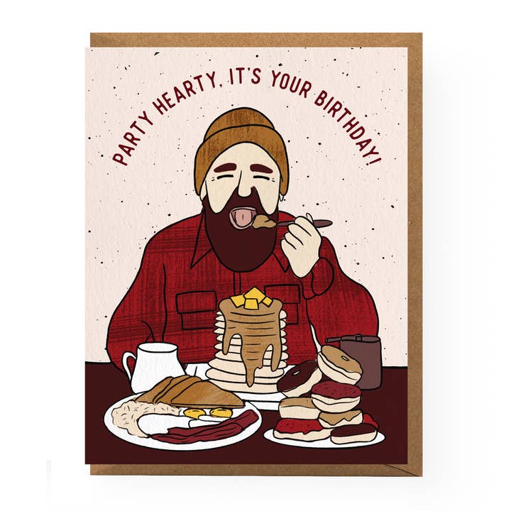 Lumberjack Birthday Card for wholesale by Boss Dotty Paper Co.
