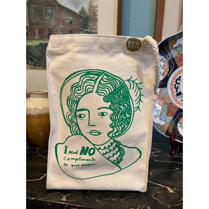 Colleen Harrington Studio - Wholesale Tote Bag - Unisex - Recycled Canvas Lunch Bag - I Send No Compliments 8