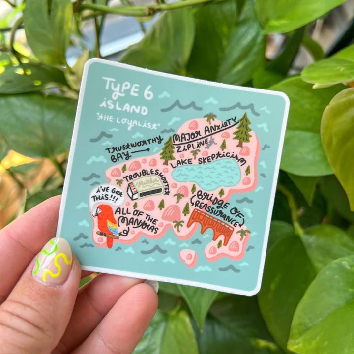 Enneagram Type 6 Sticker for wholesale by Paris Woodhull Illustrations