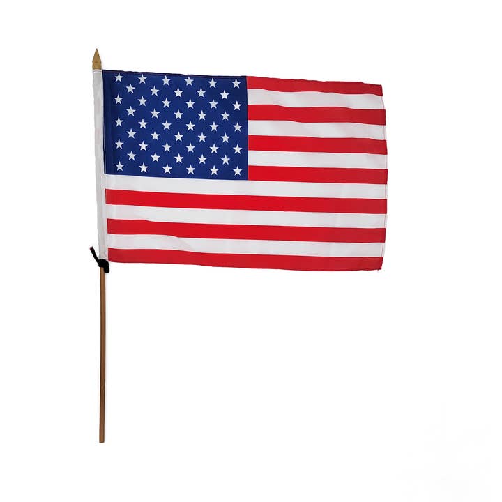 11"x17" American Stick Flag with Spear Tip for wholesale by Crover