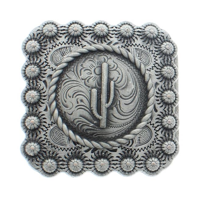 saguaro cactus Southwestern buckle , 2" x 2" for wholesale by HHH Designs