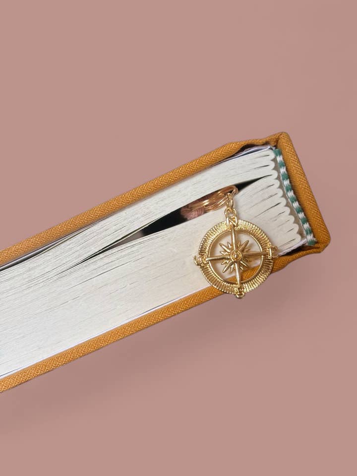 Compass Charm Bookmarks - Mother's Day, Bookish Gifts for wholesale by Offhand Fibers