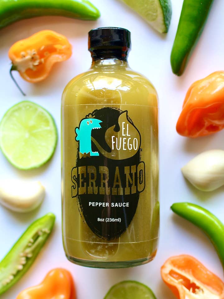 Serrano Pepper Sauce for wholesale by El Fuego Pepper Sauce