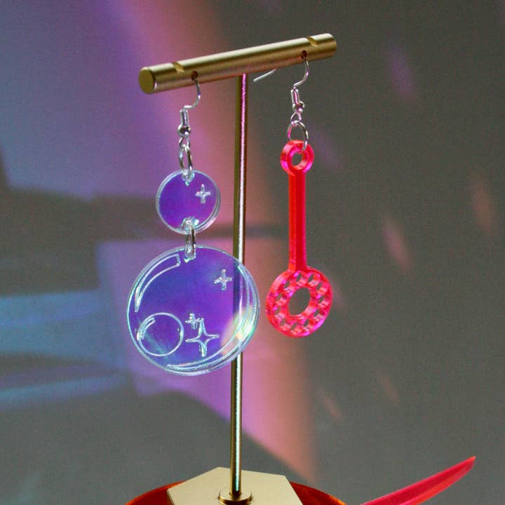 Bubble Wand Earrings- Iridescent Hot Pink Kawaii Sweet Light and other Purchase Wholesale moonstruck. Free Returns & Net 60 Terms on Faire trending on Faire.