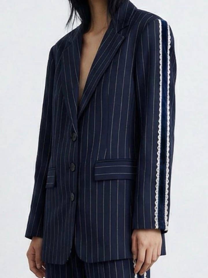 Blazer donna a righe - SEREIN per la vendita all'ingrosso da parte di MAXMILA PARIS