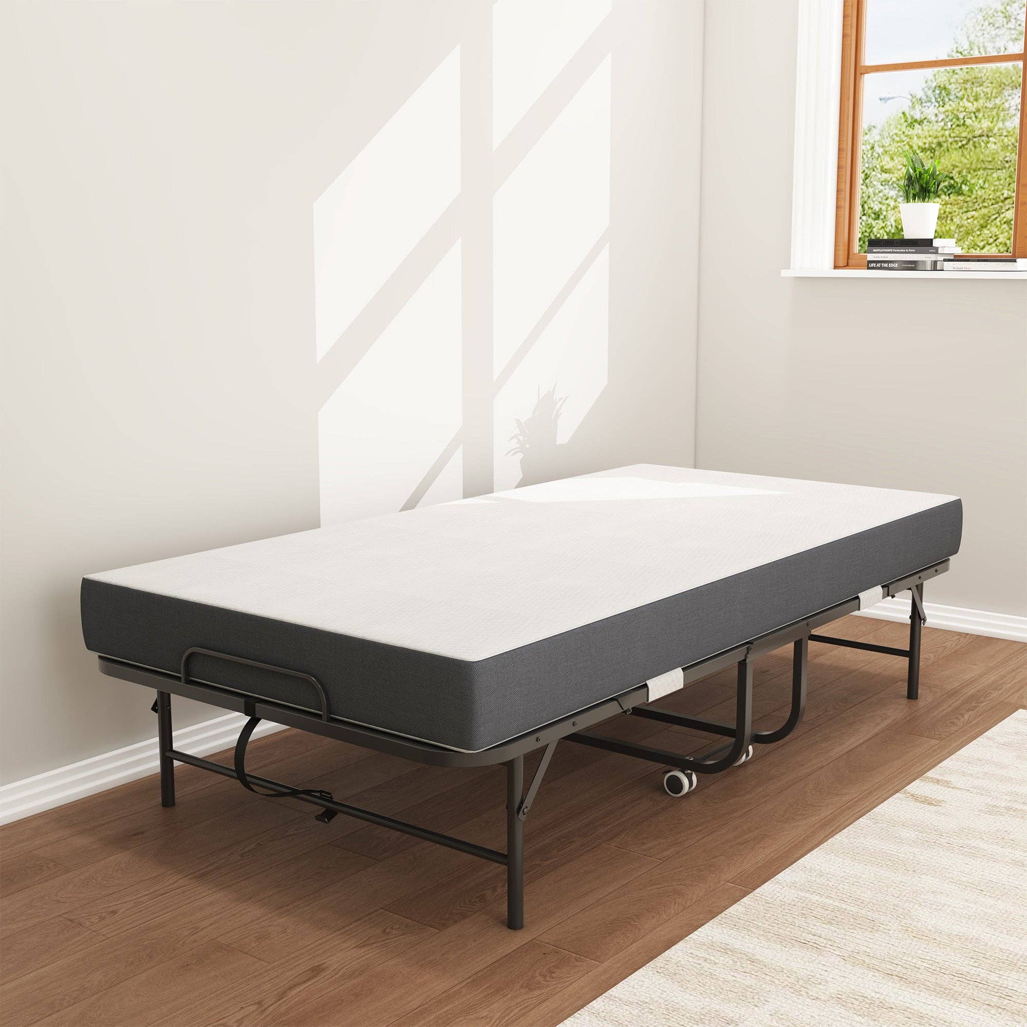 39F Inc. - Wholesale Bed - Twin Folding Bed:Memory Foam Mattress+Sturdy Metal Frame3