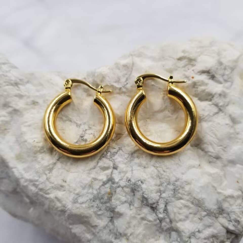 The Pretty Jewellery – Engroshandel Hoops – 18 k guld tykke Hoops1