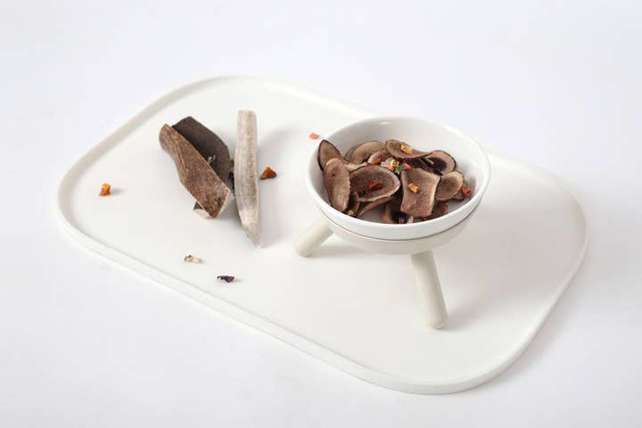 Oreo Elevated Pet Feeder Table . White . Short for wholesale by Pets So Good