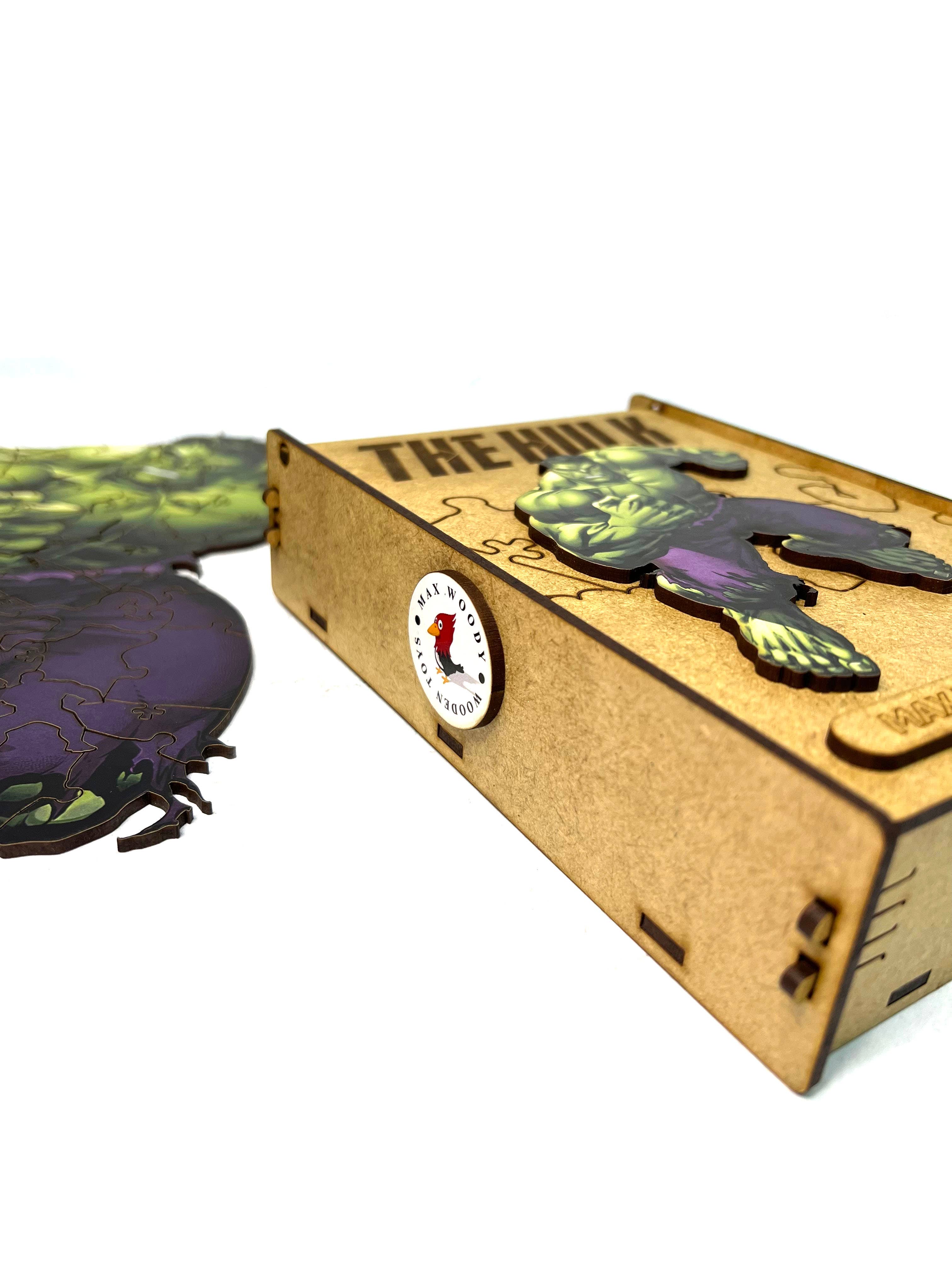 Max Woody™ - Wholesale Puzzle - Kids - Wood Jigsaw Puzzle Unique Shape The Hulk L Size 200 pcs6