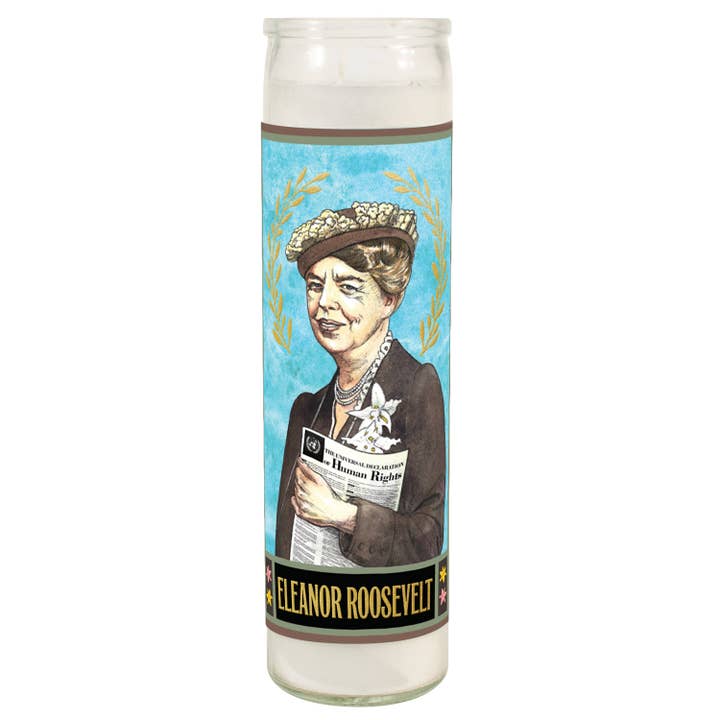 Unemployed Philosophers Guild - Wholesale Jar/Filled Candle - Eleanor Roosevelt Secular Saint Candle1