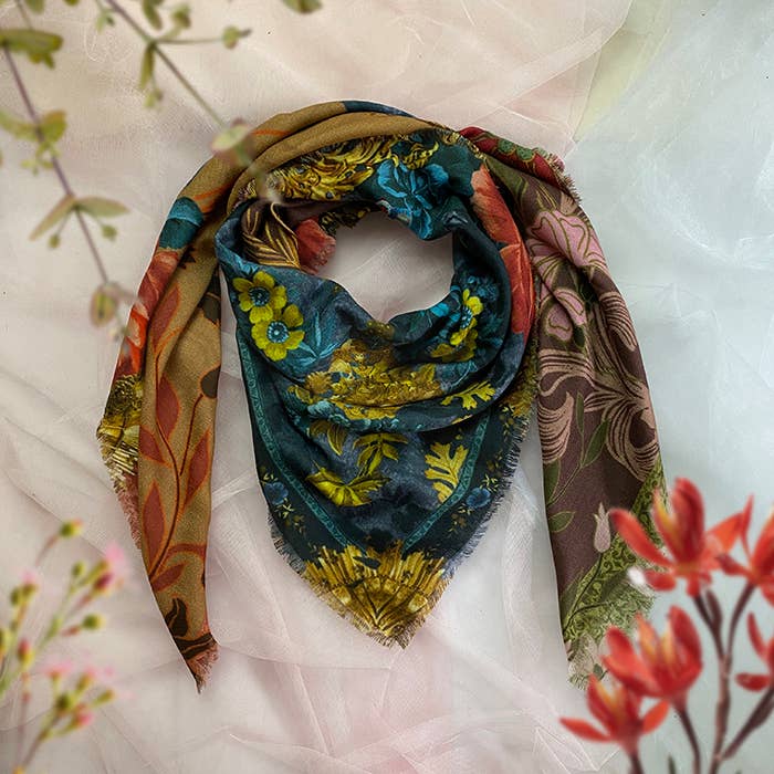 BROKANTE – Cachecol - Mulher por atacado – Grande quadrado caxemira 130x130cm ADORAÇÃO2