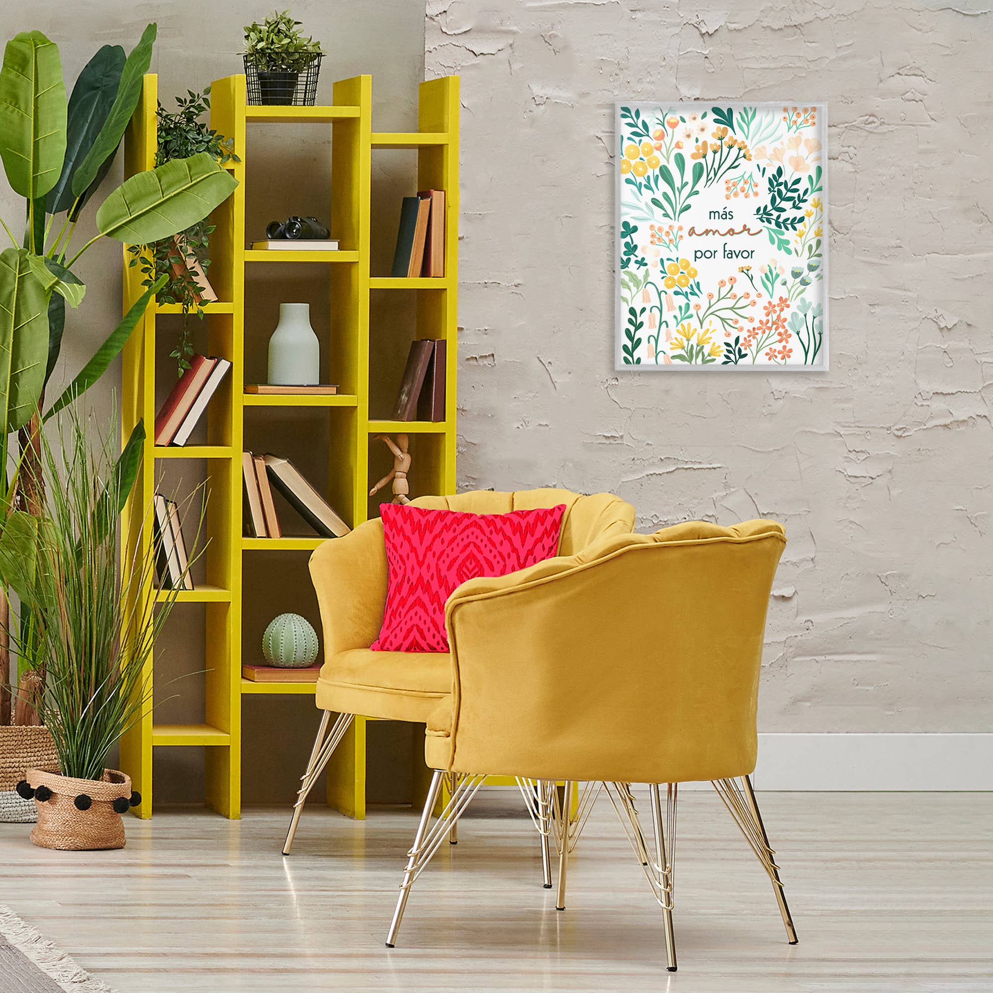 Stupell Industries – wholesale Väggdekor - Barn och baby – More Love Por Favour Blommor Framed Giclee Art21