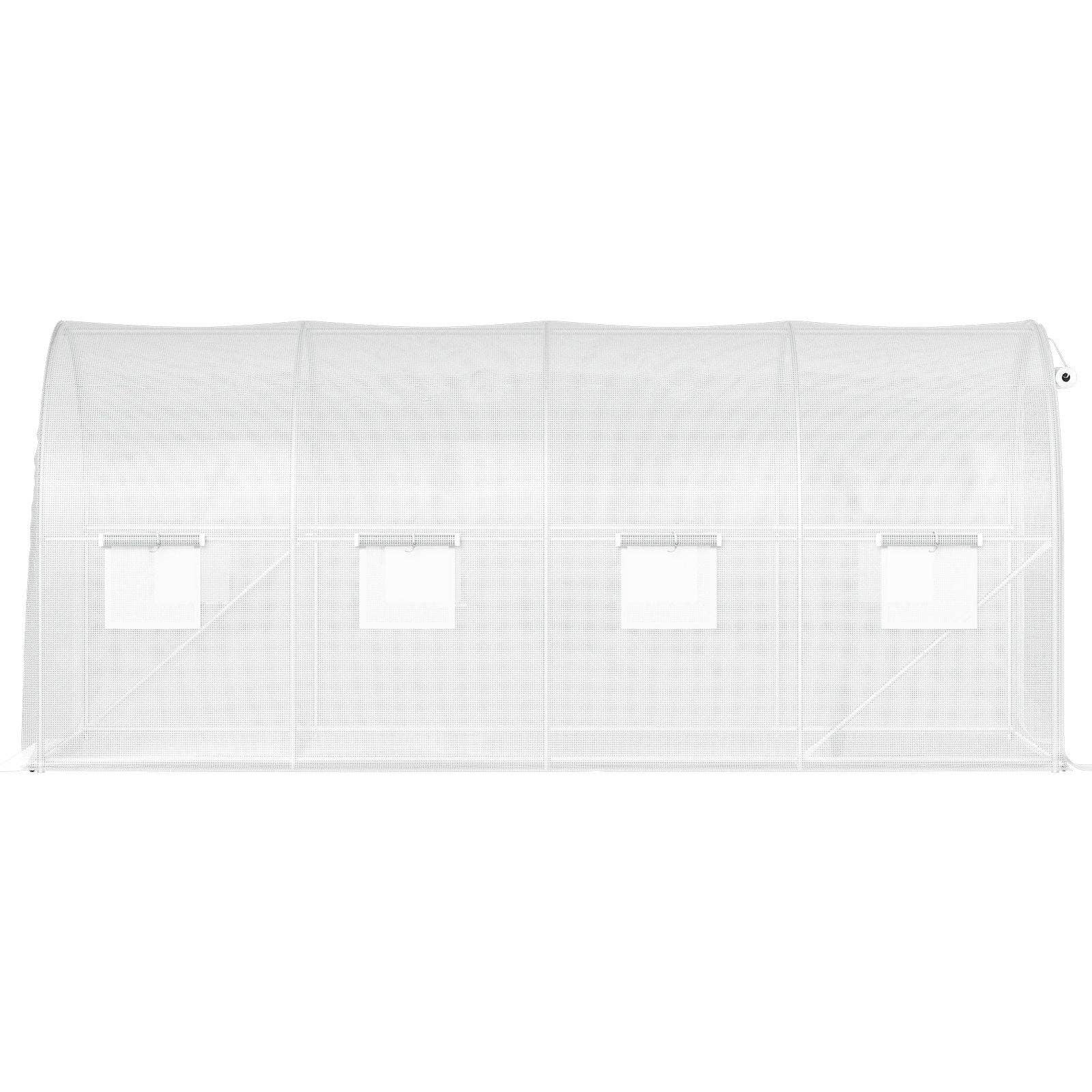 Hard Rock Health Stores - Wholesale Garden Tool - Walk-in Tunnel Greenhouse, 15 x 6.5 x 7 ft Portable Plant Hot House w/ Galvanized Steel Hoops8