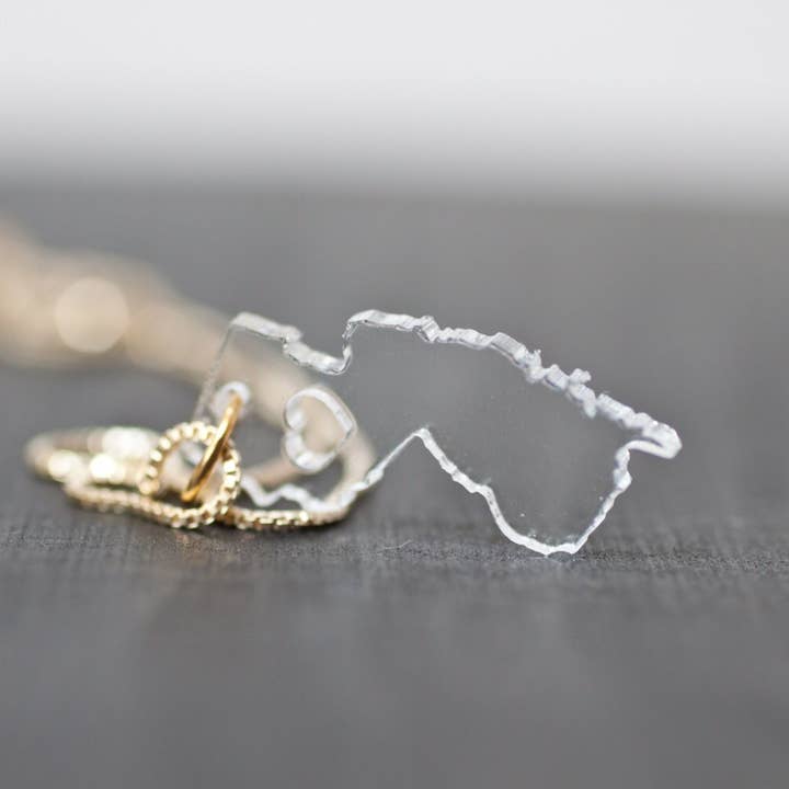 New Jersey State Pendant East Coast Charm Necklace for wholesale by Farmhouse Moon