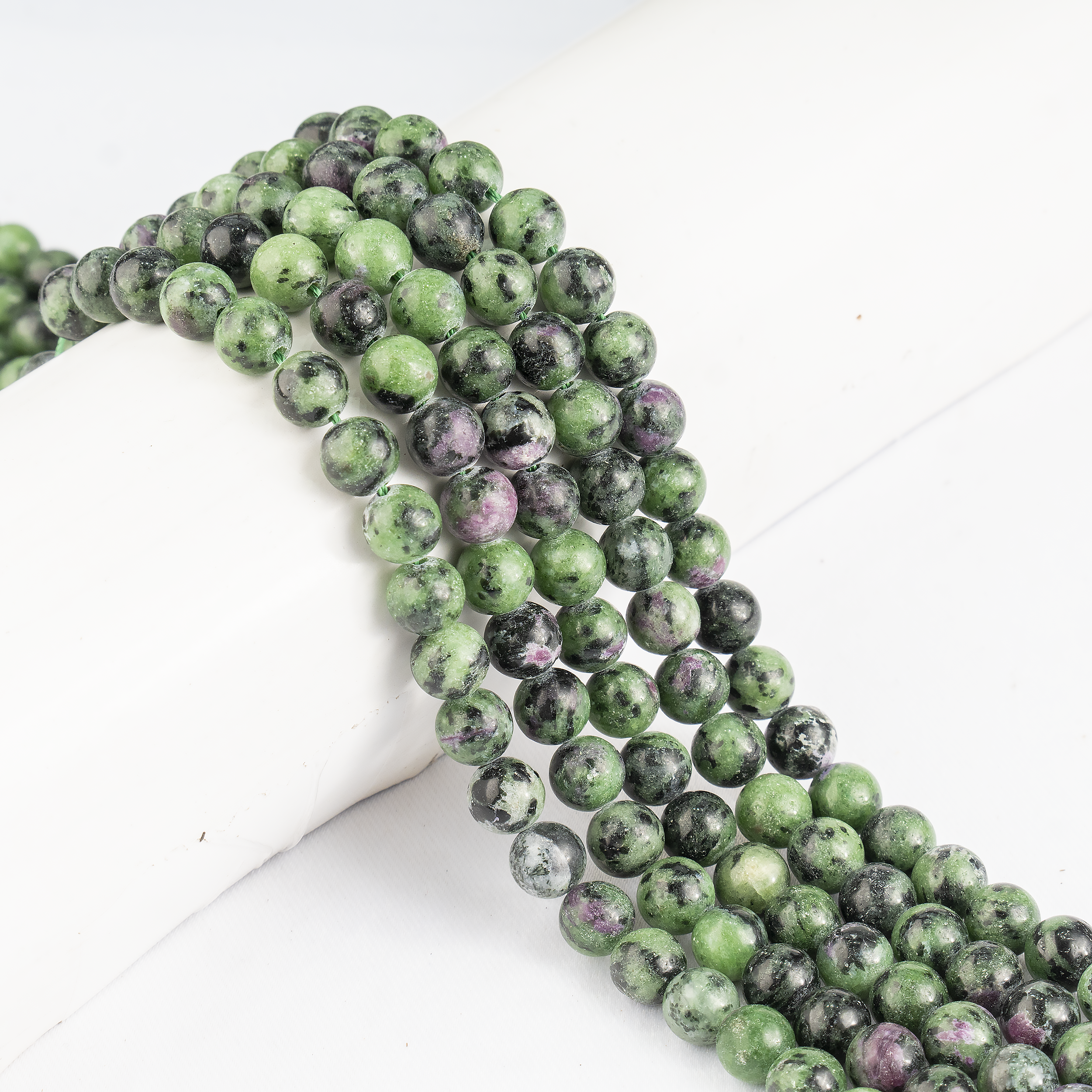 Soothing Crystals Beads - Vente Perle - Perles Rondes en Cristal | Rubis Zoïsite | Perles de Pierres de Guérison8