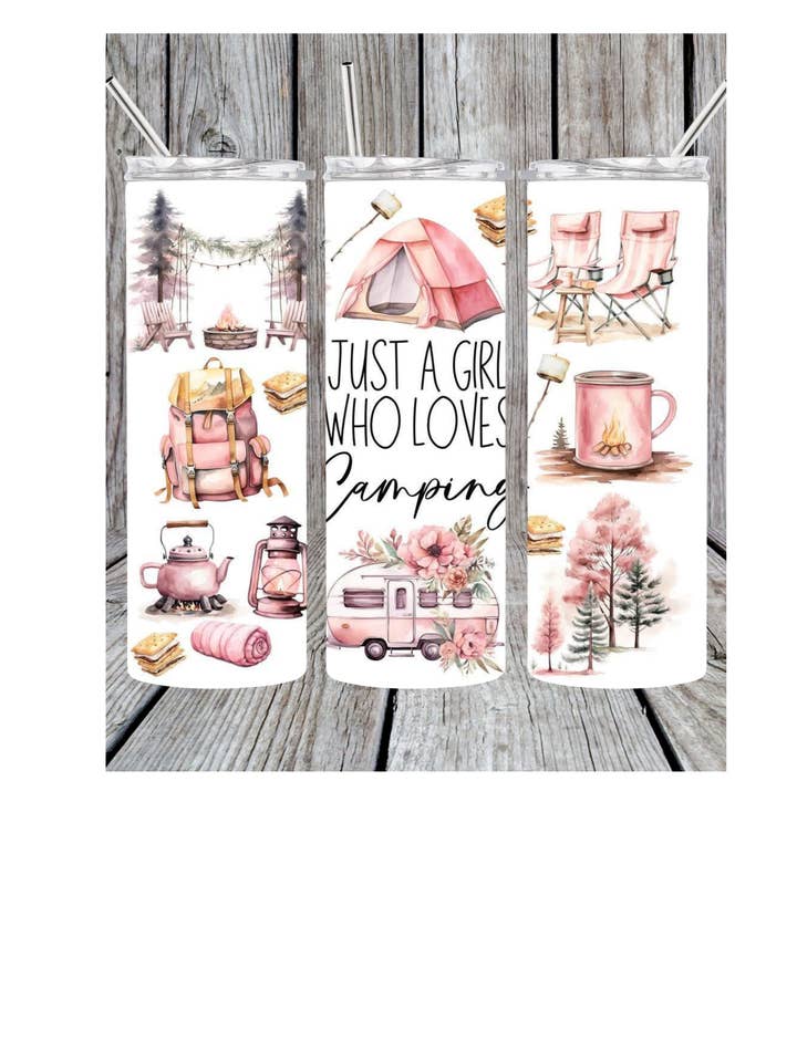 Ragazza ama il bicchiere da campeggio per la vendita all'ingrosso da parte di Eclectic Wallflower Boutique